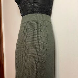 Calvin Klein Jeans Dark Green Maxi Skirt